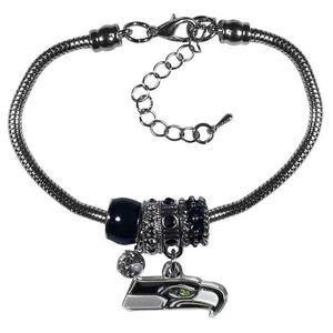 Siskiyou NFL Womens Seattle Seahawks Euro Bead Bracelet